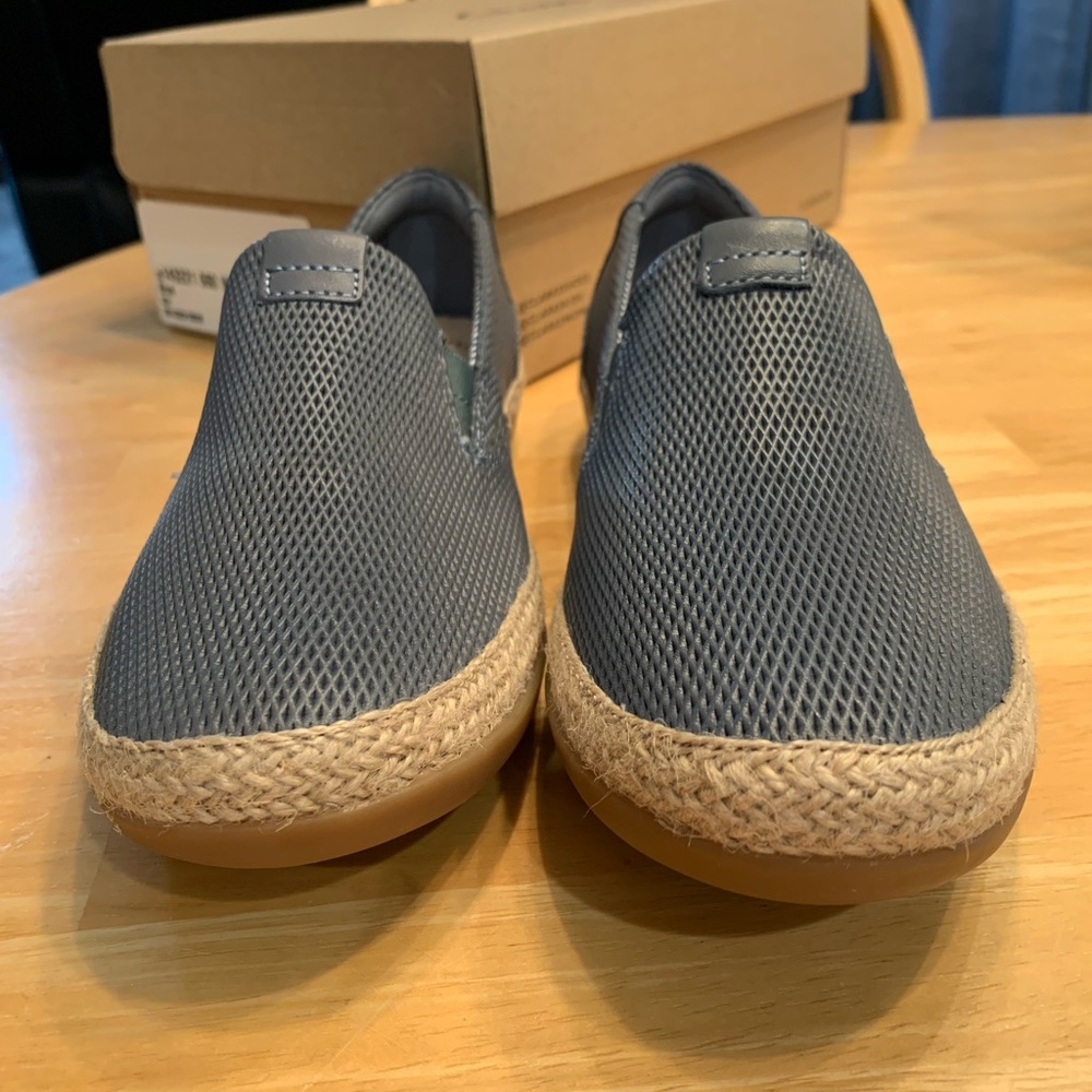 Clarks, 6W, Espadrilles Danelly Iris loafer, Blue Grey.